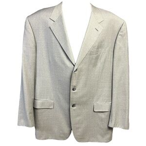 Luca diMarco Blazer Super 120s 50L Grey Tasmanian Wool 3-Button Italian Tailored